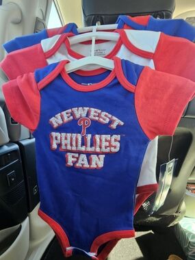 Genuine Merchandise Red and Navy Baby Bodysuits